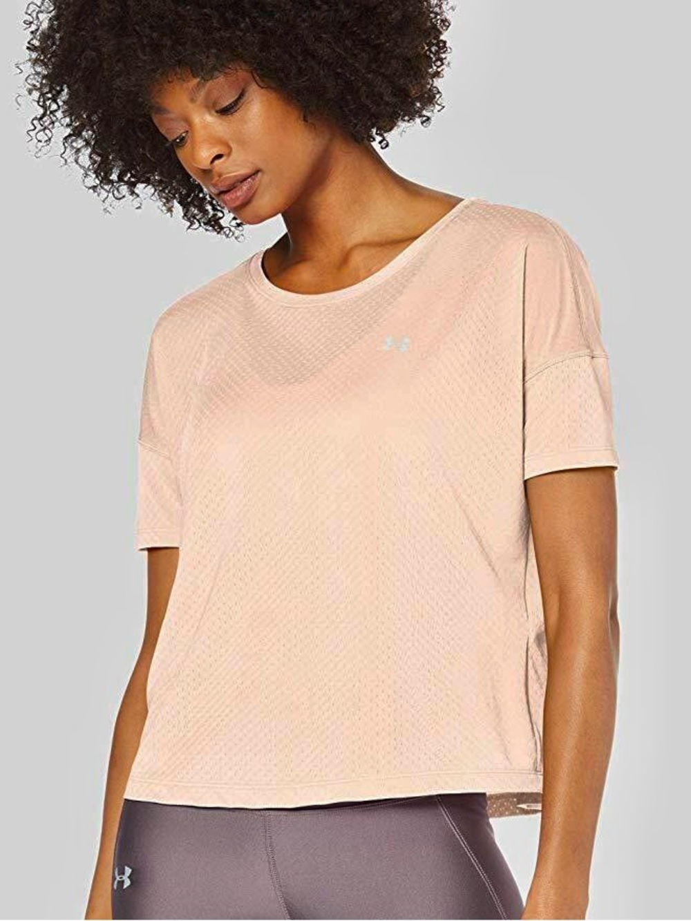 Under Armour Women's Light Peach Short-Sleeve Crew Performance Tee